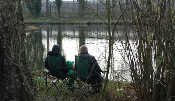 Wintersucces op een parkwater