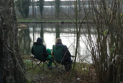 Wintersucces op een parkwater