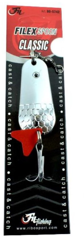Filex Kunstaas Lepel - 12g - 8cm - Zilver - Blinker voor Roofvis & Zeevis