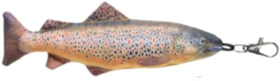 Mini Forel Knuffel met Hanger - 18cm - Sleutelhanger - Roofvis knuffel - Visknuffel - Vis sleutelhanger