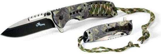 Filfishing - Inklapbaar Mes - Zakmes Camouflage - RVS - 21,5 cm