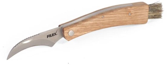 Filex Mushroom Knive - Champignons & Paddestoelen mes met Groenteborstel - Voor Schoonmaken & Snijden - Groentemes & Borstel