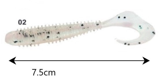 FC's UNO Softbaits 'Assorti'- 7.5cm - 25 stuks - 5x5 Shads in verschillende kleuren - Shad/Soft Bait - Kunstaas voor Roofvissen - Voordeelpakket