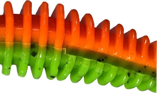 Intech Turborib Softbait 4'' - #03 - 10cm - 5 stuks - Groene Shads - Roofvissen Kunstaas Ribbel shad