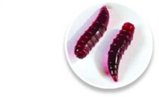 Filex Artificial Maggots Soft 'Fluo Red' - 30 stuks - Nepmaden - Plastic Haakaas - voor Karpervissen en Witvissen
