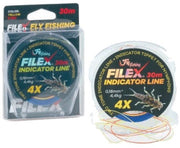 Filex Fly Fishing Indicator Line 3X - 0.20mm/5,6kg- voor Vliegvissen met Nymf - 30m - Geel/Rood - Vliegvis Vislijn Leader - Nymf Onderlijn