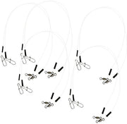FC's Fluorocarbon Onderlijnen Set - 10 stuks - 25cm - 18kg - Roofvis Onderlijnen - Snoek Onderlijn - Kunstaas Fluorocarbon Leader