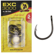 EXC '3000' Karper Haken - Haakmaat #2 - 10 stuks - Barbed - Karper Haak - Carp Hooks - voor Karper Onderlijnen