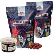 Boilie Session Pack 'RobinRed 'n Garlic' - 2x 1kg Instant Range Boilies (15mm & 20mm) + 20mm High Attract Hookbaits - Karper Aas - Boilies