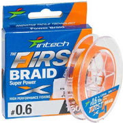 Intech Roofvis Vislijn FIRST Braid PE X4 #2.5 - Orange - 0.261mm - 100m - 15.0kg - Gevlochten Lijn