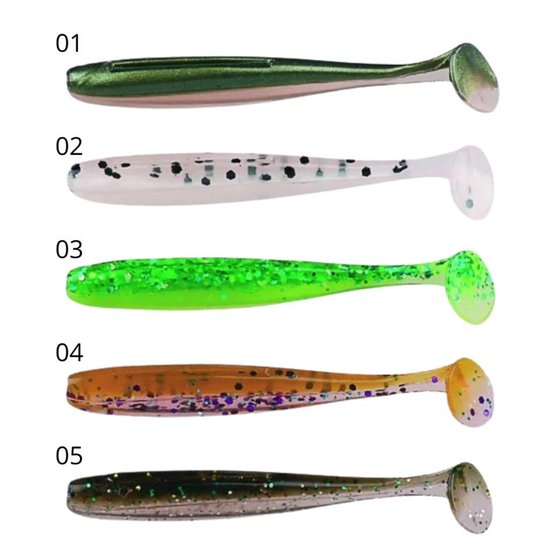 Softbait 'FELIX' 06 - 5 stuks - 9.0cm - Shad/Soft Bait - Kunstaas Shads voor Roofvissen