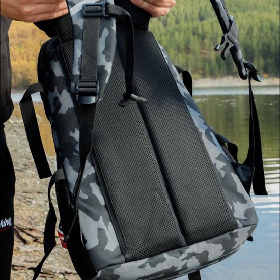 Filex Adventure Rucksack - 47x30x22 - Outdoor Rugzak - Voor vissen, kamperen en outdoor - Camo Vistas