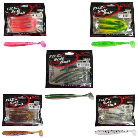 FC's FELIX Softbaits 'Assorti'- 9.0cm - 25 stuks - 5x5 Shads in verschillende kleuren - Shad/Soft Bait - Kunstaas voor Roofvissen - Voordeelpakket