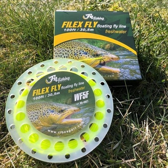 Filex FLY Floating Fly Line - WF5F - 100ft/30,5m - Fluo Geel - Weight Forward drijvende Vliegvislijn - Vliegvissen Vislijn