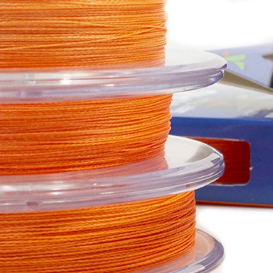 Intech Roofvis Vislijn FIRST Braid PE X4 #1.2 - gevlochten lijn voor roofvis - 100m - oranje