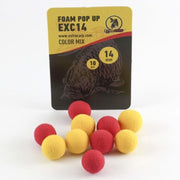 EXC Foam Pop Up - 14mm - 10 stuks - Color Mix - Kunstaas Pop-Ups - Nep Boilies - Karper vissen