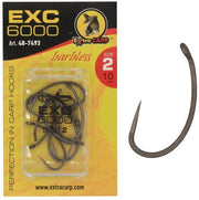 EXC '6000' Karper Haken - Haakmaat #6 - 10 stuks - BARBLESS - Weerhaakloze Karper Haak - Carp Hooks - voor Karper Onderlijnen