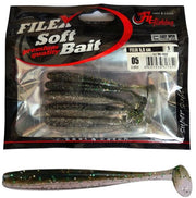Softbait 'FELIX' 05 - 5 stuks - 9.0cm - Shad/Soft Bait - Kunstaas Shads voor Roofvissen