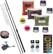 Luxe Method Feeder Hengelset - Compleet met Feederhengel, Molen, Vislijn, Aas, Voer en Accessoires! - 26-delige Visset