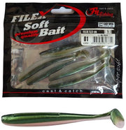 Softbait 'FELIX' 01 - 5 stuks - 9.0cm - Shad/Soft Bait - Kunstaas Shads voor Roofvissen
