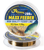 Fil MAXX Feeder - 0.25mm - 8.5kg - 200m - HQ Feeder Vislijn - Zinkend - Bruin - Nylon Witvis lijn - Method & Feeder Vissen