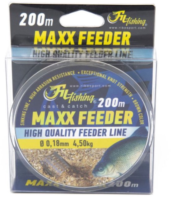Fil MAXX Feeder - 0.25mm - 8.5kg - 200m - HQ Feeder Vislijn - Zinkend - Bruin - Nylon Witvis lijn - Method & Feeder Vissen