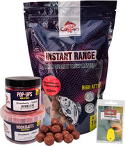 High Attract Voerpakket 'Strawberry Red' 15mm - Karper voer/boilies - Voordeelpakket voor vissers - Visset - Met 15mm Instant Range Boilies, Pop Ups, Hookbaits & Boilienaald