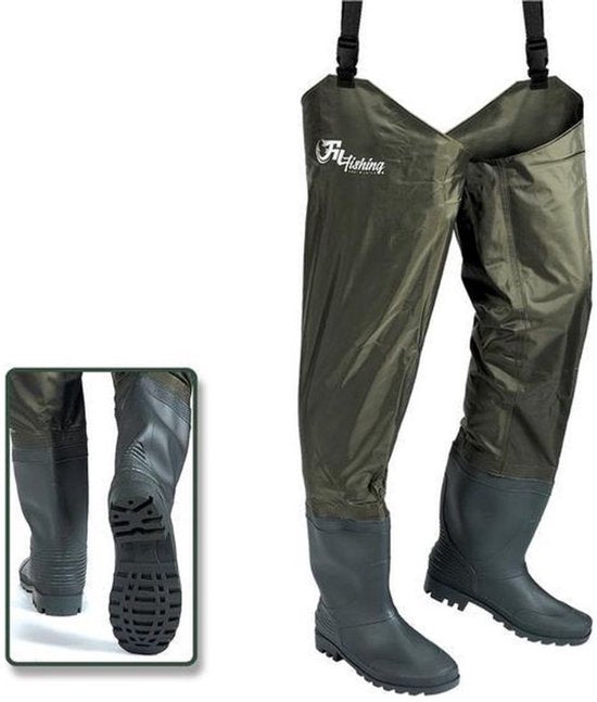 Fil Hip Boots Size #42 - Heup-Waadpak - Schoenmaat #42 - Lieslaarzen - Donkergroen
