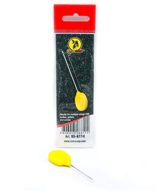 EXC Boilie Needle - Boilienaald voor Boilies & Haakaas - Geel - Baiting Tool - Met scherpe punt - Karper Vissen Rigmateriaal