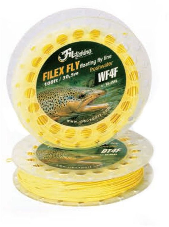 Filex FLY Floating Fly Line - DT4F - 100ft/30,5m - Fluo Geel - Double Taper drijvende Vliegvislijn - Vliegvissen Vislijn