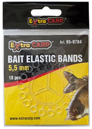 Extra Carp Bait Elastic Bands - 5.5mm - 18 stuks - Oppervlakte Karper Vissen - Elastiek met haakoog