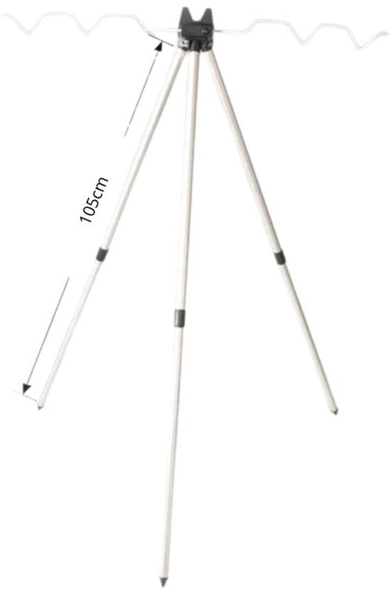 Fil Tripod 515 - Driepoot Hengelsteun - Verstelbaar tot 105cm - Aluminium - Voor maximaal 4 hengels - 3-leg Rodpod