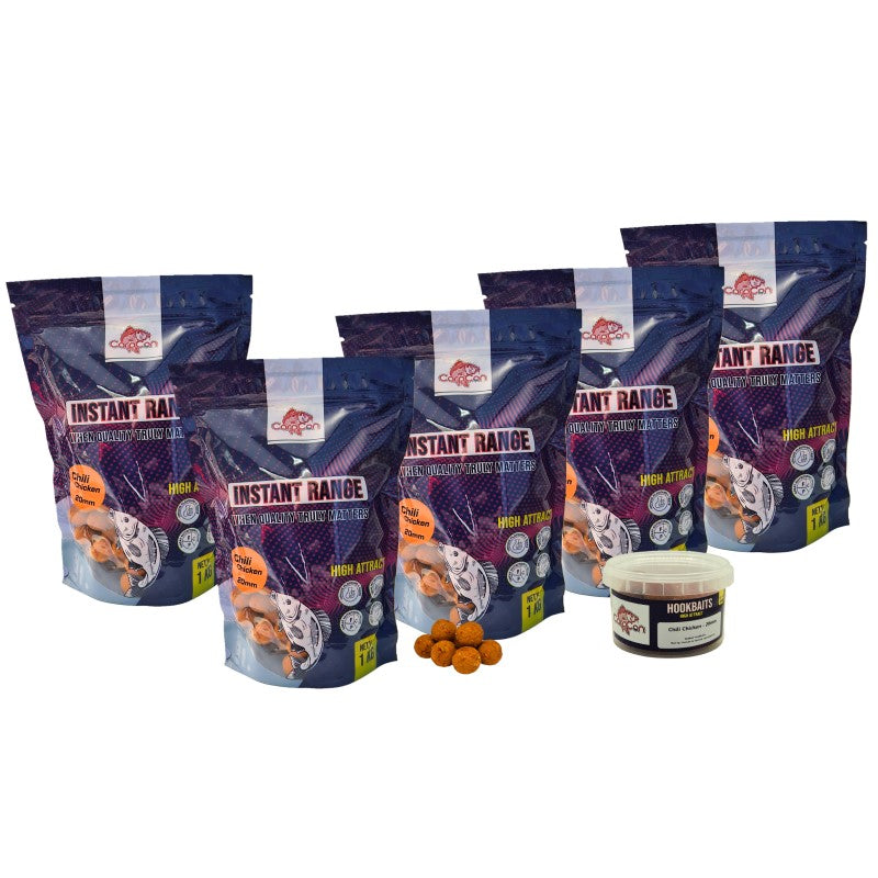 CarpCon Instant Range Boilies 'Chili Chicken' 20mm - 5kg + Hookbaits