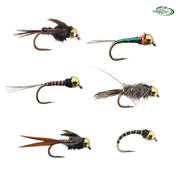 PredaCon Bead Head Nymph 'Assorti' - 6 stuks - Handgeknoopte Nymfen