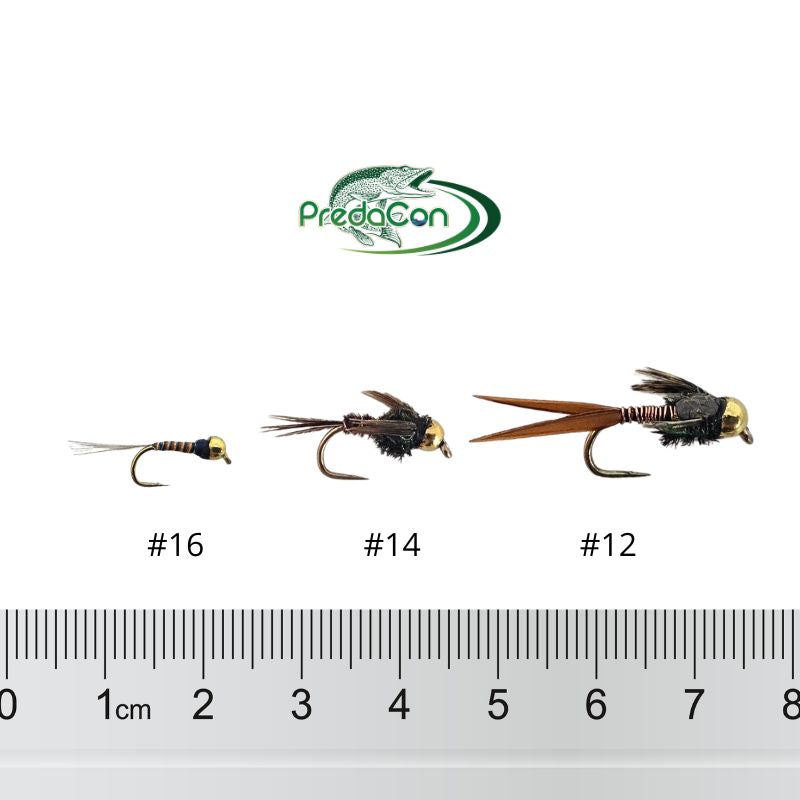 PredaCon Bead Head Nymph 'Assorti' - 6 handgeknoopte Nimfen uit Kenia