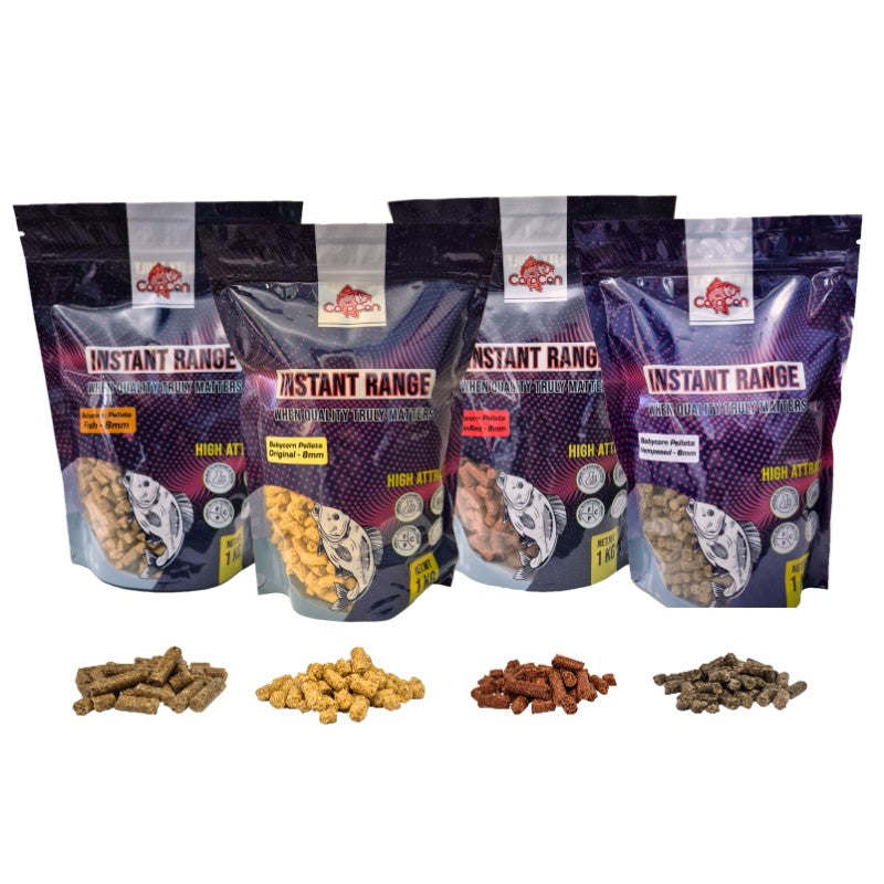 CarpCon Babycorn Pellets 'Assorti' 8mm - 4x1kg Voordeelpakket