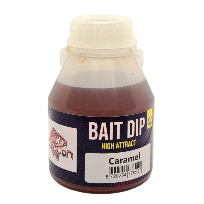 CarpCon High Attract Bait Dip 'Trio' - 3x 250ml - Garlic, Caramel & Krill Bait Dip