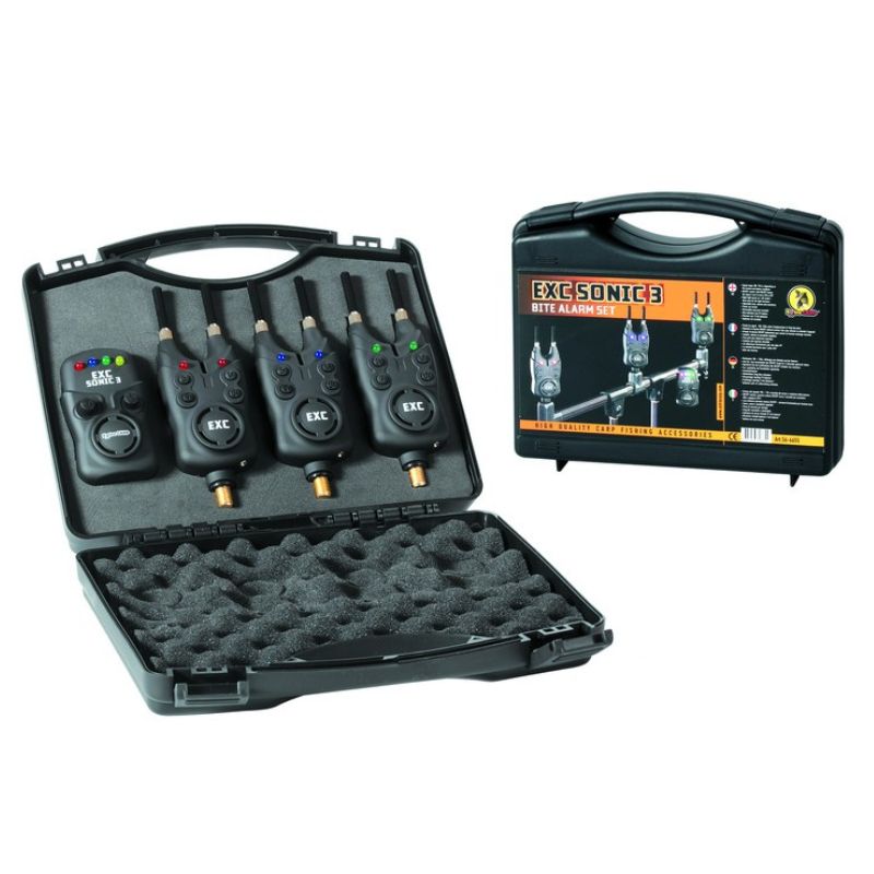 Extra Carp Sonic 3 Bite Alarm Set HQ - 3+1 Beetmelder Set