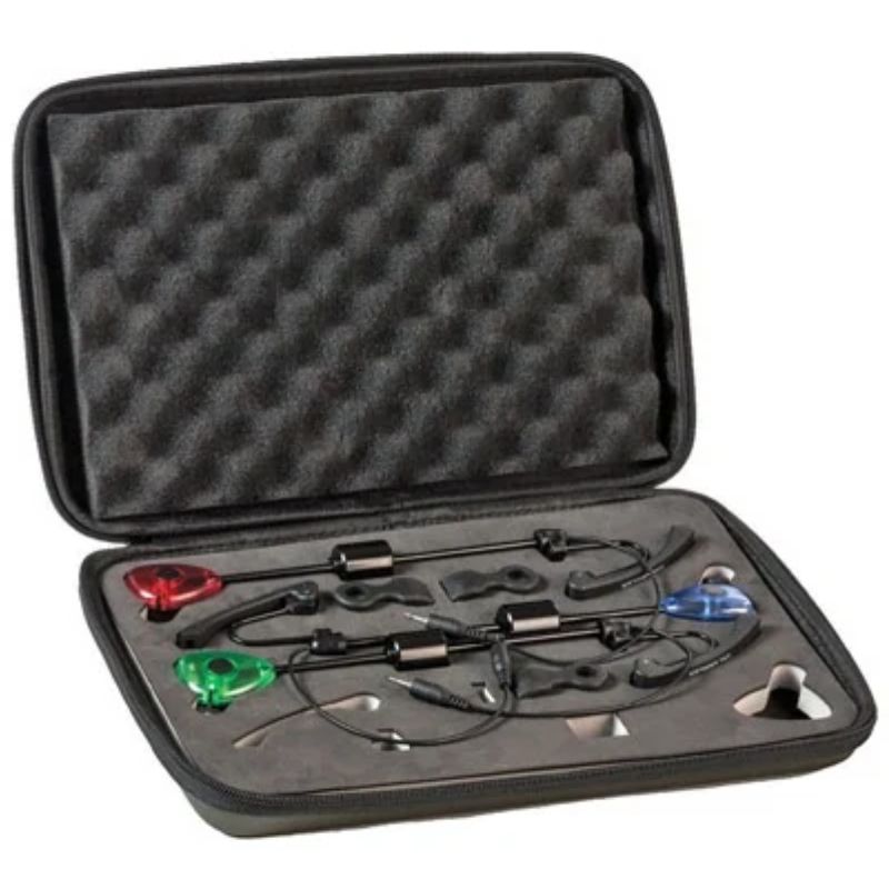Extra Carp Lancer Verlichte Hanger/Swinger Set – Lichtgevende Bijtindicatie, 3 Stuks incl. Case