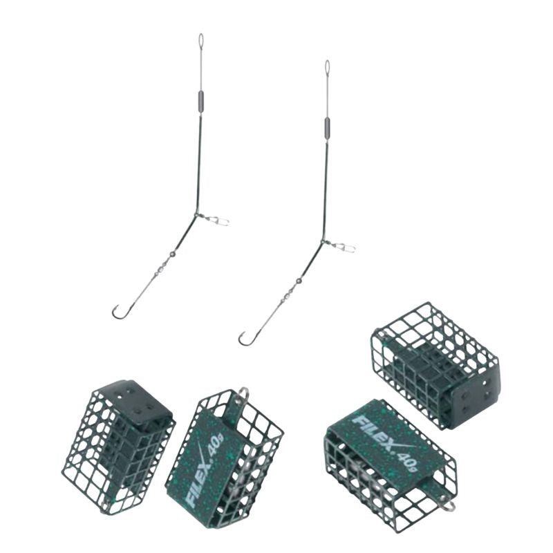 FC's Feeder Vissen Set - Complete onderlijnmontages + Voerkorven