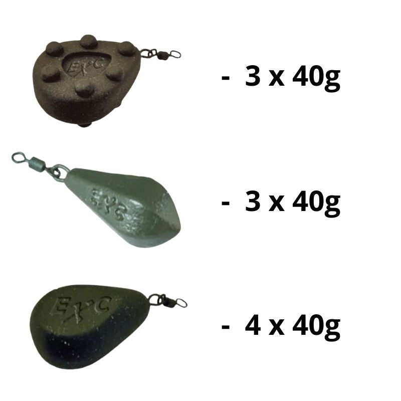 FC's Vislood Assorti - 10 stuks (4 Flat Pear, 3 Grip & 3 Distance Lead)