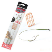 Fil 909 Carp Hair Rigs - BARBLESS - 25lb - 2pcs - Groen - (Meerdere Haakmaten)