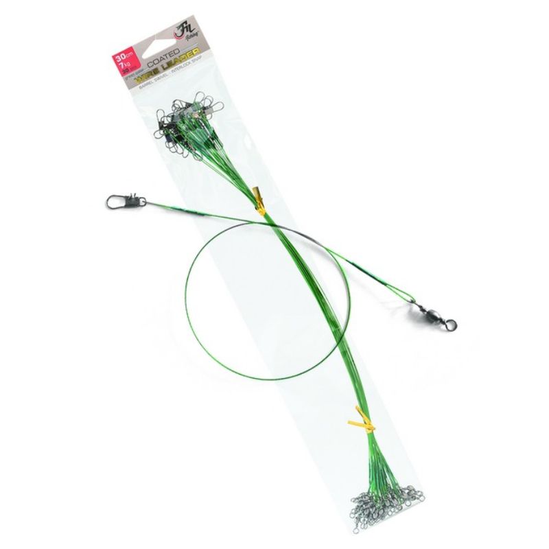 Fil Fishing Coated Wire Leader 'Green' - 30 stuks - 30cm