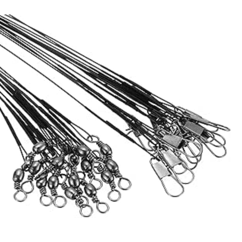 Fil Fishing Coated Wire Leader 'Black' - 30 stuks - 30cm