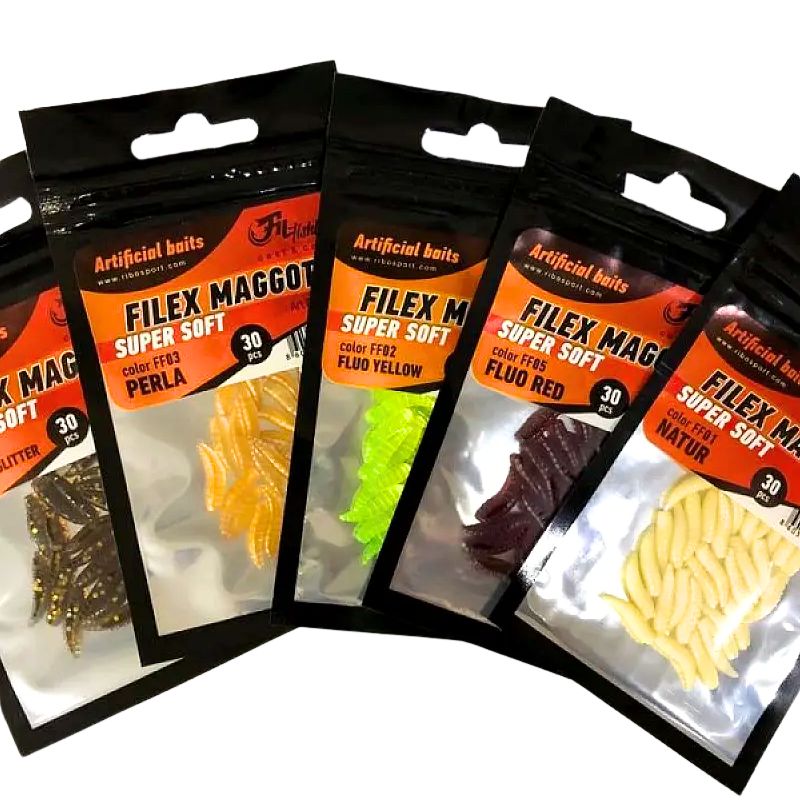 Filex Artificial Maggots Soft 'Natural' - 30 stuks - Nepmaden