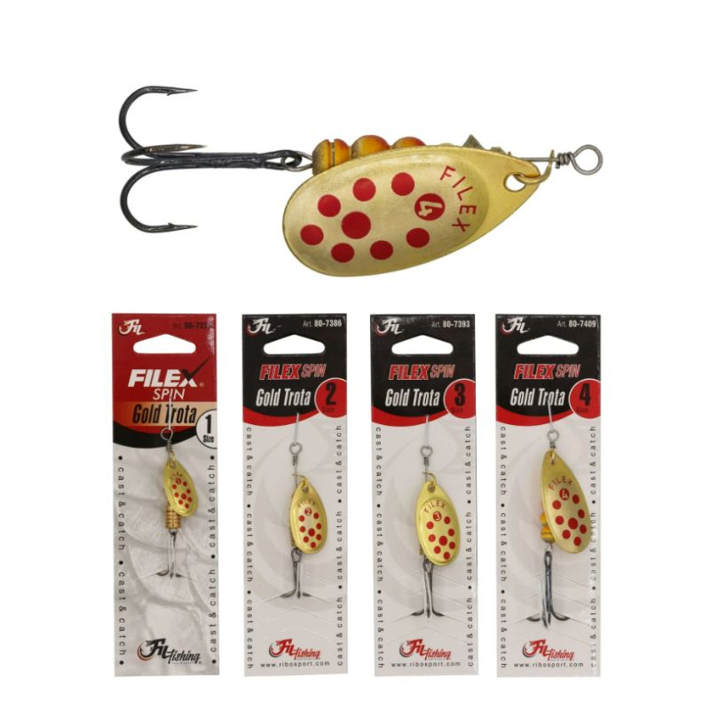 Filex Spinner 'Gold Trota' Size 3 - Goud/Rood