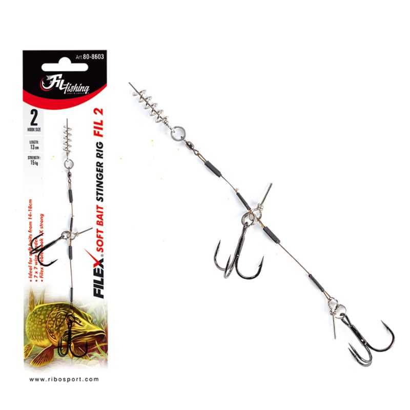Fil Fishing Filex Soft Bait Stinger Rig 'FIL2' - 1 stuk