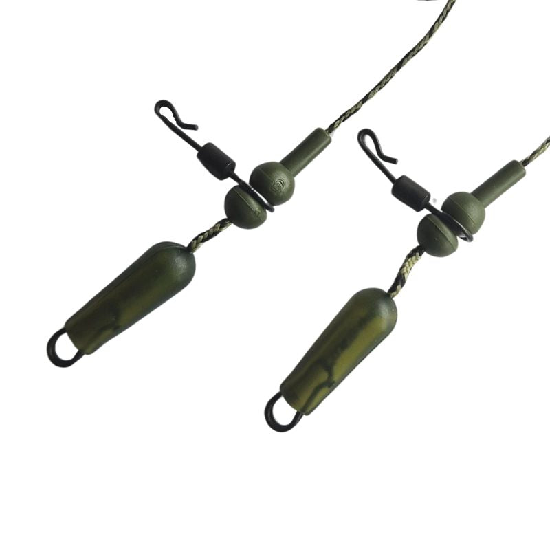 CarpCon Heli/Chod System Leaders 'Camo Green' - 2 stuks