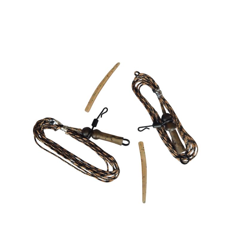 CarpCon Heli/Chod System Leaders 'Camo Brown' - 2 stuks