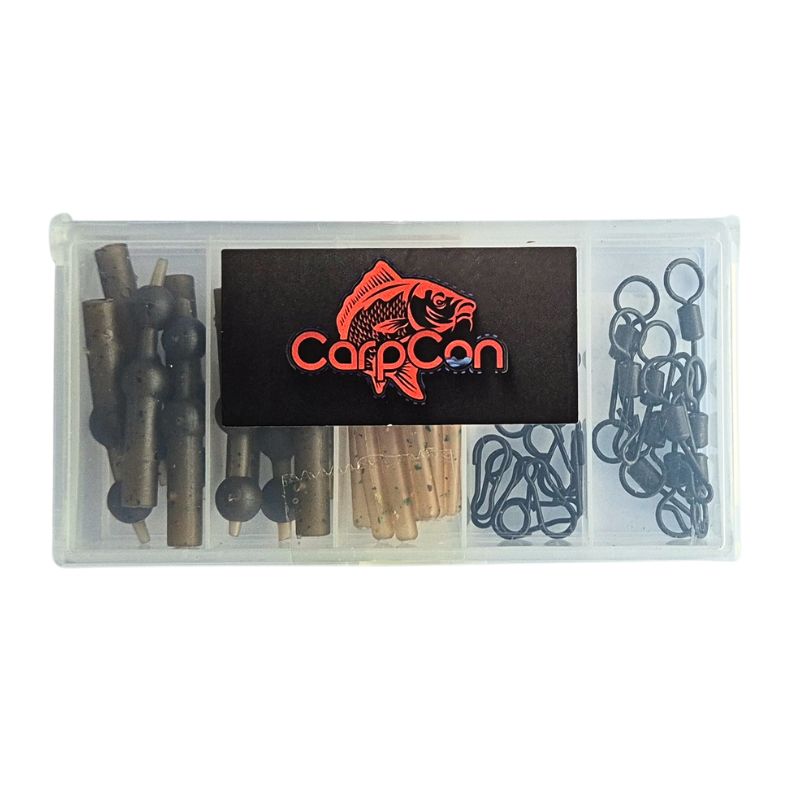 CarpCon Helicopter Rig Kit 'Camo Brown' - 40pcs in Box